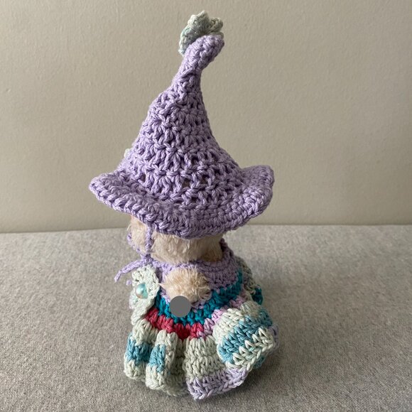 Handmade Crochet Purple Multicolour Fairy Witch Outfit for 17cm Doll 2-Piece Set - Picture 4 of 8